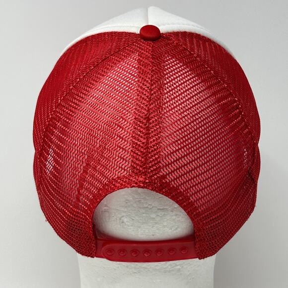 Vintage 80s San Diego Zoo Trucker Hat Baseball Cap Wild Animal Park Snapback Red - Picture 3 of 10